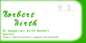 norbert wirth business card